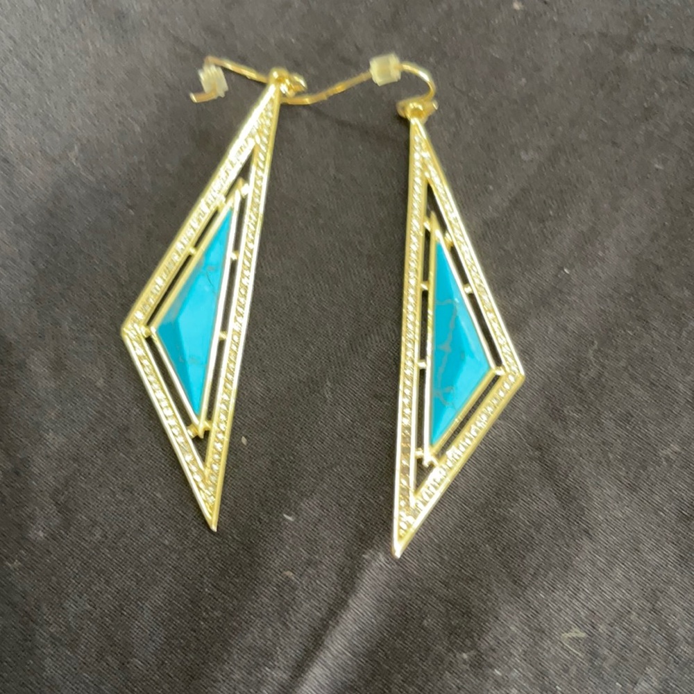 CC Skye Earrings turquoise CC Skye gold tone faux